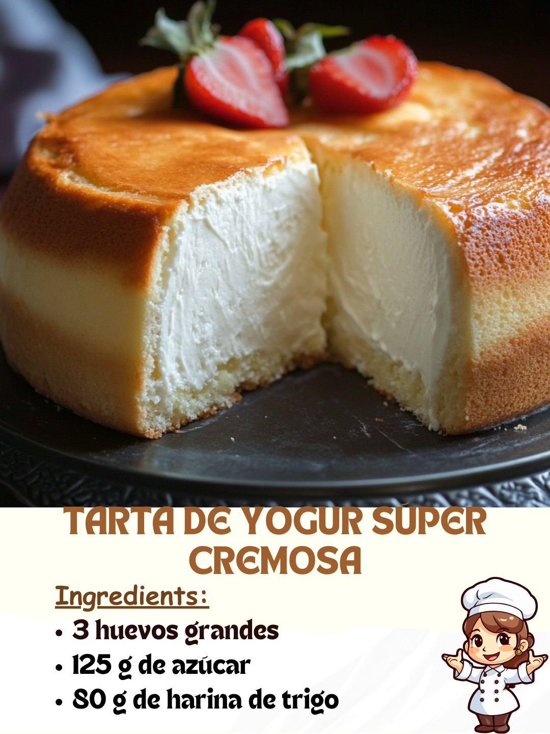 Tarta de Yogur Súper Cremosa