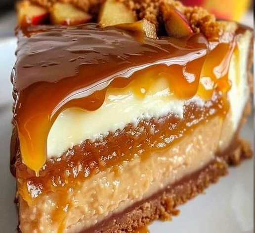 Tarta de Queso con Manzana y Caramelo: Un Postre Irresistiblemente Lujoso