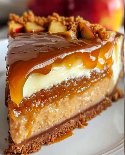 Tarta de Queso con Manzana y Caramelo: Un Postre Irresistiblemente Lujoso