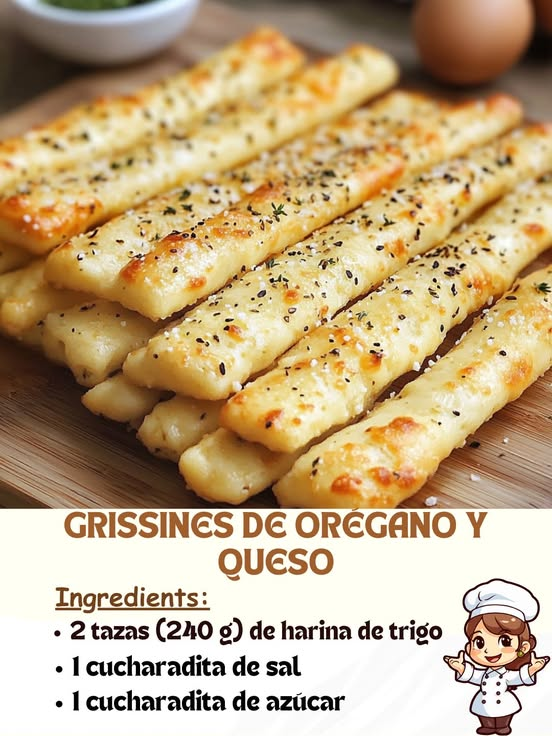 Grissines de Orégano y Queso