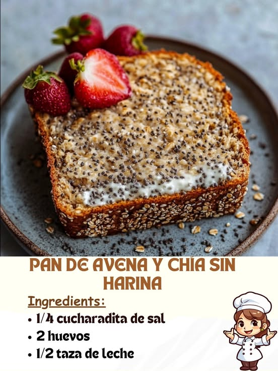 Pan de Avena y Chía sin Harina