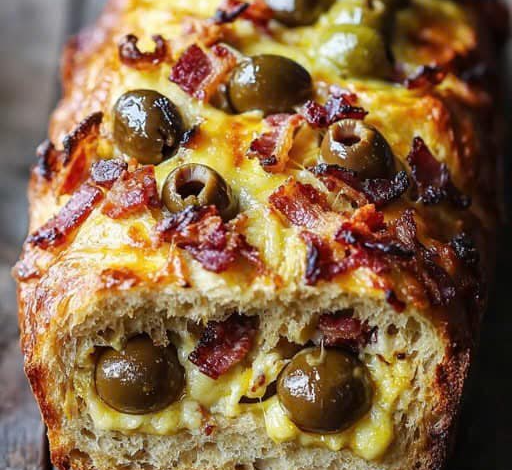 Pan Casero con Aceitunas, Bacon y Queso: ¡El Sabor Que Te Sorprenderá!