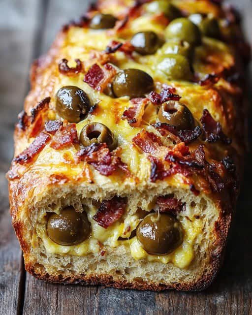 Pan Casero con Aceitunas, Bacon y Queso: ¡El Sabor Que Te Sorprenderá!