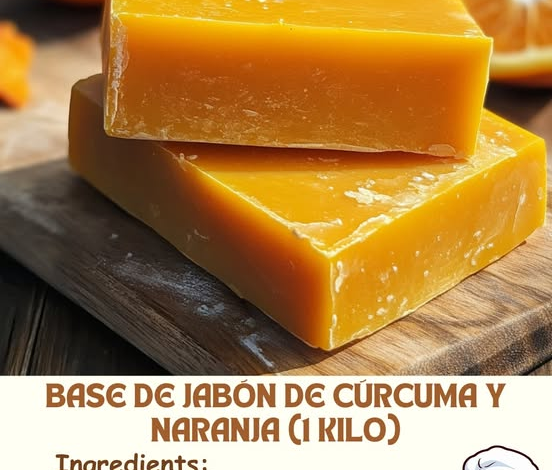 Base de Jabón de Cúrcuma y Naranja (1 kilo)