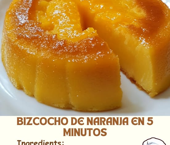 Bizcocho de Naranja en 5 Minutos