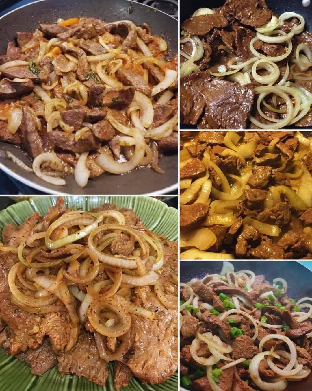 Te comparto esta deliciosa receta de hígado encebollado a cambio de un simple gracias