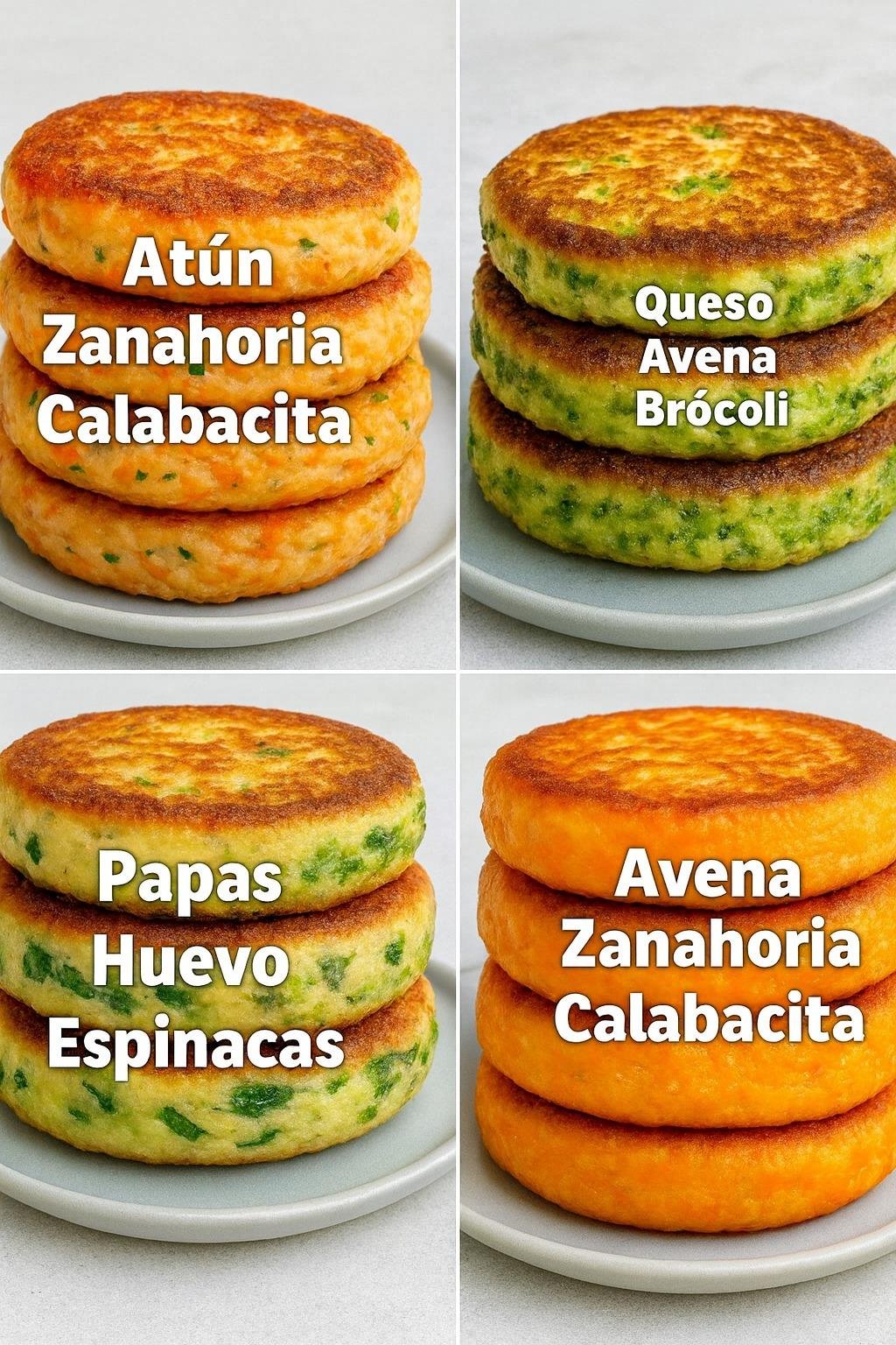 4 Tortitas Caseras Saludables y Ricas